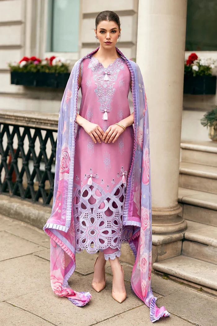 3 Pcs Embroidered Lawn Shirt with Printed Dupatta Mq2570